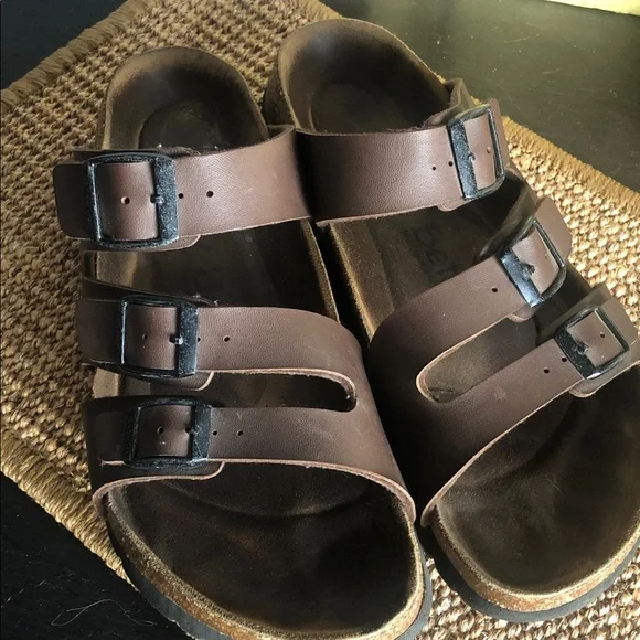 Betula Women's Brown Triple-Strap Sandals - Picture 7 of 10